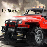 電動兒童四向遙控車玩具模型，1:18 比例，紅色 SUV 6061