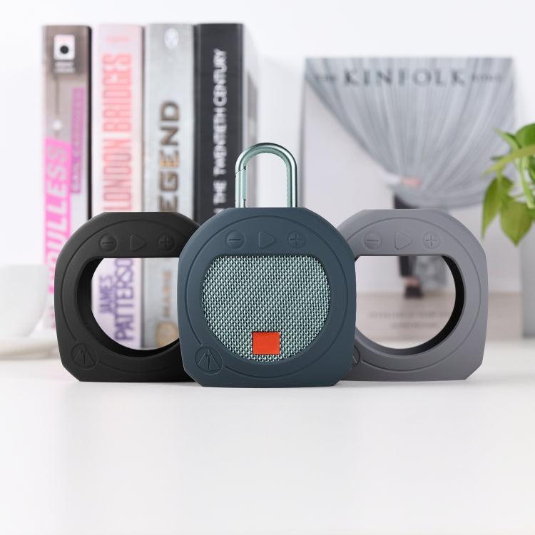 Silicone Bluetooth Speaker Protective Cover Anti-Fall Storage Cover for JBL Clip 3, Pink, Black, Medium Gray, Dark Gray Blue, Turquoise