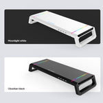 ICE COOREL T1 顯示器增高架折疊筆記本支架帶RGB燈光及4個USB擴展接口