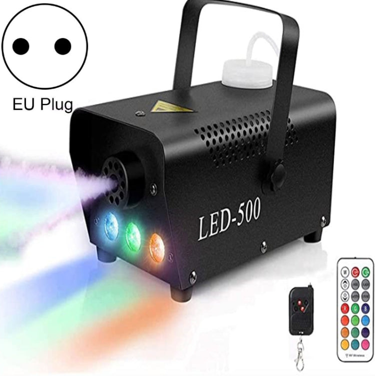 ZQ-B317 500W LED 全彩遙控霧化機 彩煙產生器 舞台燈光酒吧燈，歐規插頭
