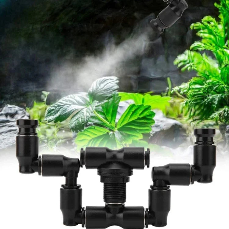 MS-PT03 雨林缸景觀攀爬寵物餵食盒迷你噴霧雙頭霧化冷卻噴嘴，MS-PT03
