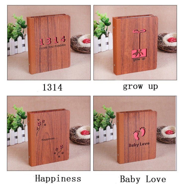 6英寸32頁木製DIY相冊 創意禮物，1314，成長，幸福，寶寶愛，愛給你，時間的故事，永遠，相冊，我愛你，我在路上，小鹿，拾光流影
