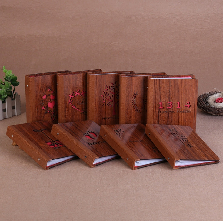 6英寸32頁木製DIY相冊 創意禮物，1314，成長，幸福，寶寶愛，愛給你，時間的故事，永遠，相冊，我愛你，我在路上，小鹿，拾光流影