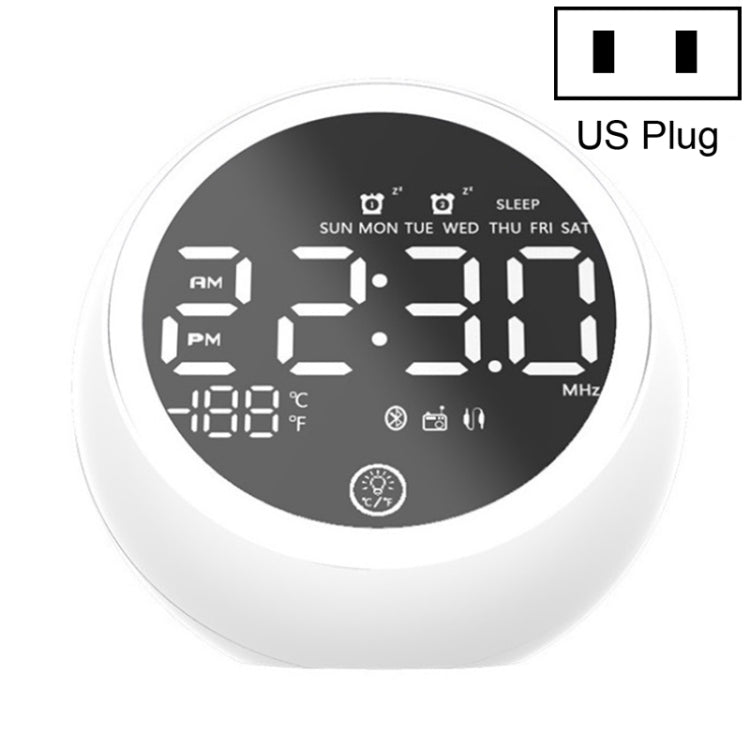 X10 多功能藍牙喇叭 LED 夜燈鬧鐘藍牙喇叭，支持 TF 卡、AUX 及 FM 收音機，美規插頭，歐規插頭，英規插頭