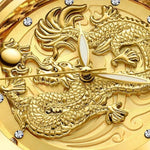 FNGEEN S666 防水夜光非機械錶 石英超薄龍鳳圖案情侶錶，全金色金面，全金色黑面，全金色白面，半金色金面，半金色黑面