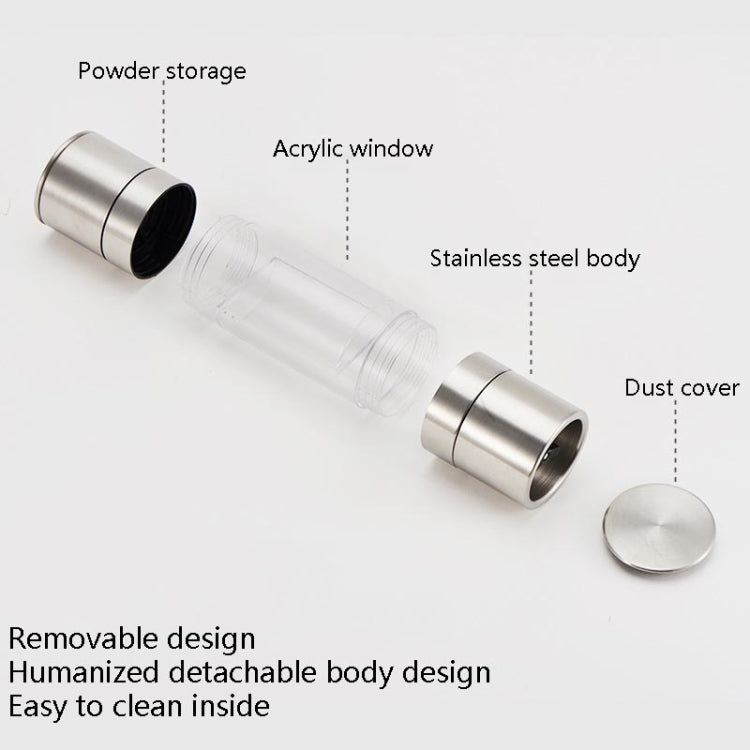 2合1不鏽鋼手動胡椒研磨器 雙頭胡椒研磨器，胡椒研磨器
