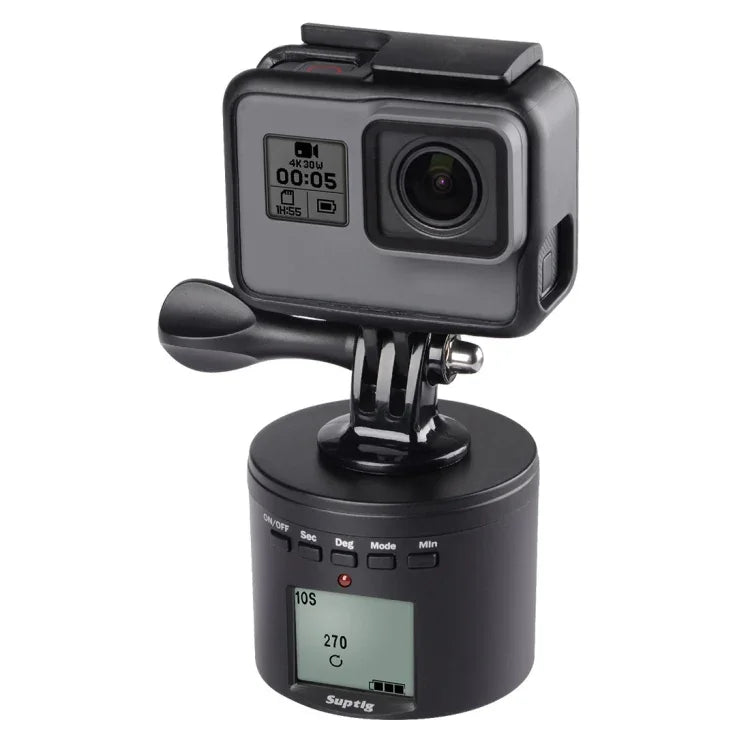 Suptig RSX-350 360 度全景頭動力驅動縮時穩定三腳架轉盤座，適用 GoPro HERO9 /8 /7 /6 /5 /5 Session /4 Session /4 /3+ /3 /2 /1，Xiaoyi 及其他運動相機