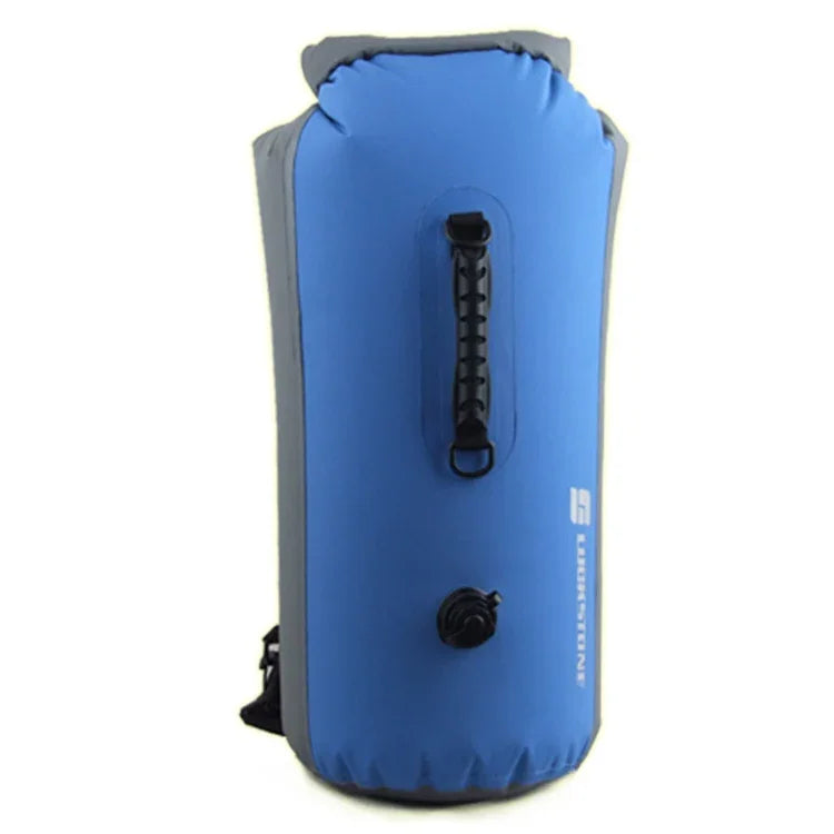 LUCKSTONE 60L戶外漂流及溯溪防水背包 肩背包 充氣游泳包 手提桶包，60L