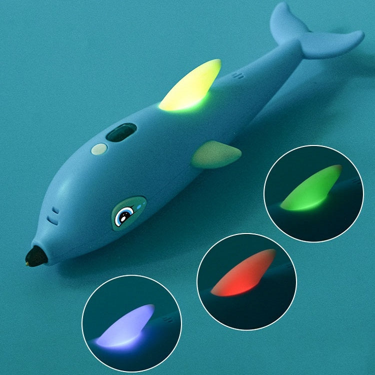 3D 列印筆 三維繪畫塗鴉筆，海豚粉