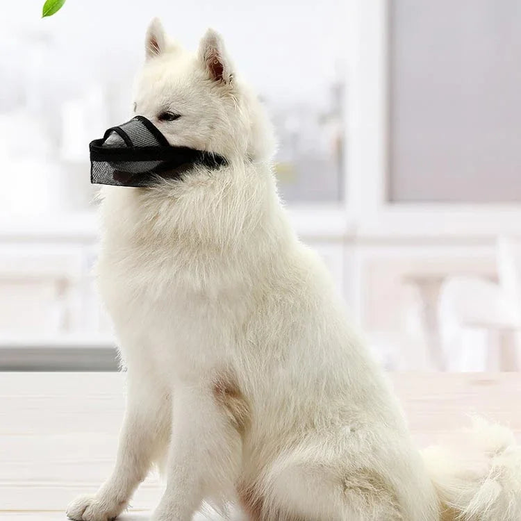 狗嘴套防咬網狀中大型犬防掉口罩，XXS, XS, S, M, L, XL