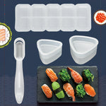 4套兒童便當DIY飯糰壽司模具套裝，大小三角形