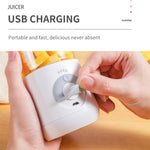 迷你便攜USB果汁機 多功能電動充電家用榨汁機，白色，綠色，粉色
