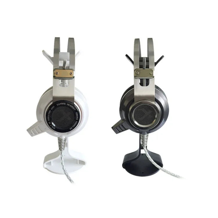 2個通用耳機架展示架 網咖電腦耳機掛架，白色，黑色
