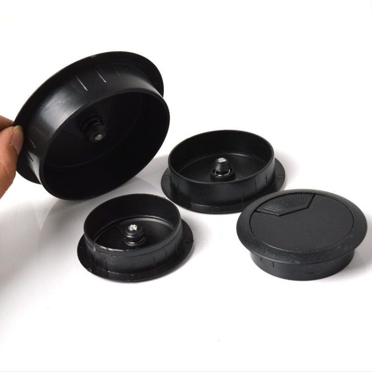 ABS塑膠圓形電纜盒電腦桌線孔蓋，規格：80mm（白色），50mm（白色），50mm（黑色），53mm（白色），53mm（黑色），60mm（黑色），60mm（白色），80mm（黑色），80mm（白色）