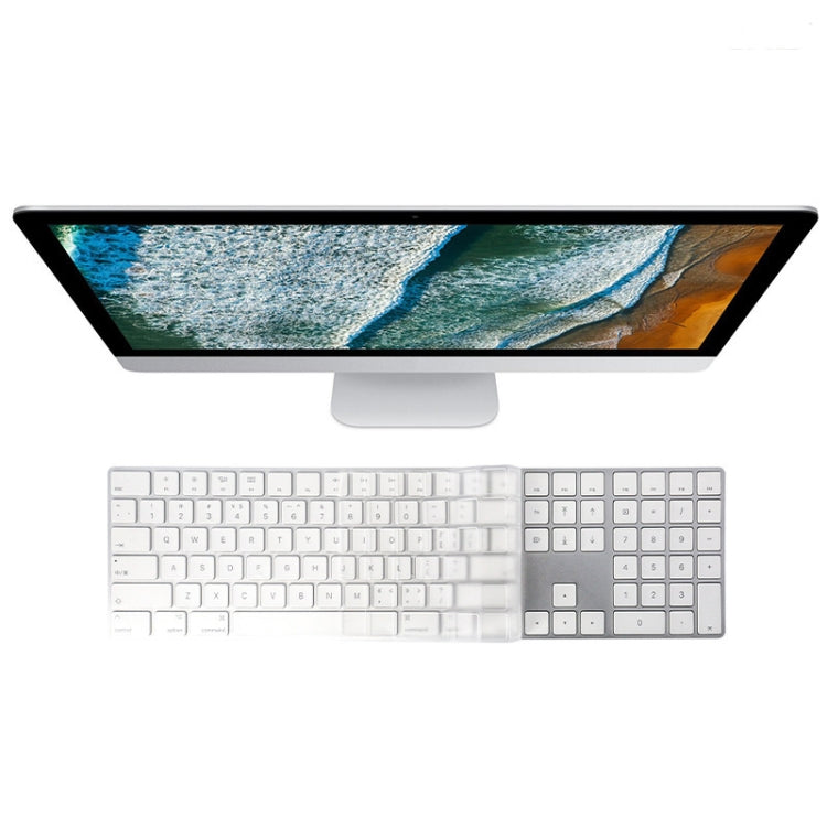 T17606 電腦鍵盤膜透明TPU納米長鍵盤保護膜，適用iMac 2017魔術鍵盤（帶數字型號）