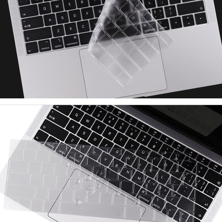 0.13mm 透明 TPU 筆記型電腦鍵盤保護膜，適用於 MacBook Air 13.3 吋 A1369 & A1466，適用於 MacBook Pro 13.3 吋 A1706 & A1989 & A2159（帶觸控欄），適用於 MacBook Pro 15.4 吋 A1707 & A1990（帶觸控欄）