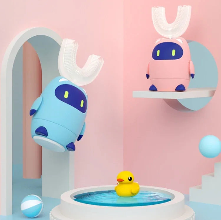 Lanbeibei 兒童U型自動電動牙刷，2-6歲加強版（藍色）、6-12歲加強版（藍色）、2-6歲家用版（藍色）、6-12歲家用版（藍色）、2-6歲加強版（粉色）
