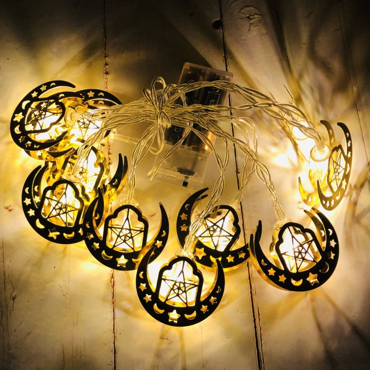 開齋節 LED 星星與月亮串燈 斋月節慶裝飾燈，1.65米 10 LED，3米 20 LED