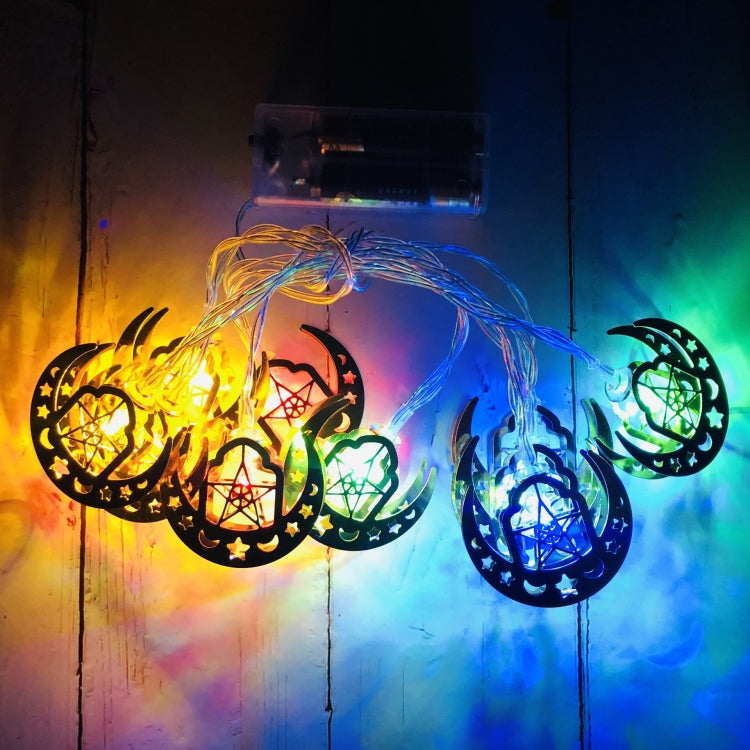 開齋節 LED 星星與月亮串燈 斋月節慶裝飾燈，1.65米 10 LED，3米 20 LED