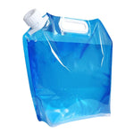 PE水袋 便攜折疊水袋 露營徒步生存補水儲水囊，10L（藍色）