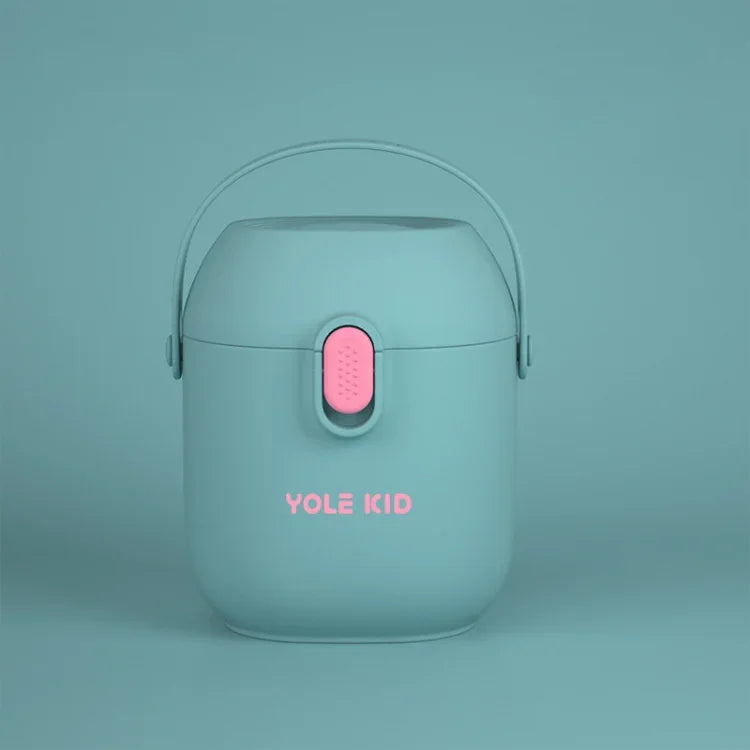 2 PCS YOLE KID Baby Milk Powder Box Large-Capacity Portable Out-Packing Gimi Powder Box Baby Food Supplement Storage Sealed Tank, Mustard Yellow, Matcha Green, Olive Green, Peacock Blue, Cinnabar Red, Rouge Powder