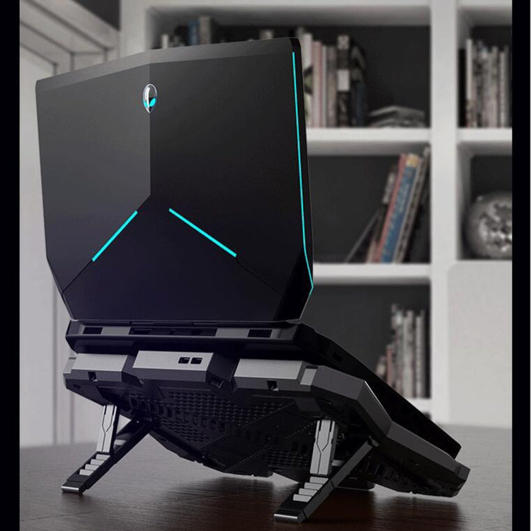 COOLCOLD RGB 筆記本散熱器六風扇可調筆記本冷卻底座，5V速度彩色版，5V觸控12交響版