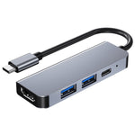 BYL-2011 4 合 1 USB-C / Type-C 轉 4K HDMI + USB 3.0 + USB 2.0 + PD USB-C / Type-C 充電埠多功能集線器擴充基座，4 合 1
