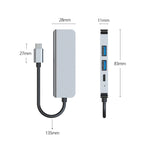BYL-2011 4 合 1 USB-C / Type-C 轉 4K HDMI + USB 3.0 + USB 2.0 + PD USB-C / Type-C 充電埠多功能集線器擴充基座，4 合 1