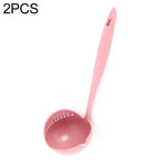 小麥稈湯勺濾網二合一環保餐具火鍋雙用勺濾器，北歐粉，北歐綠，北歐藍，北歐米色