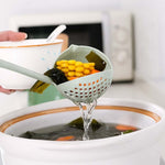 小麥稈湯勺濾網二合一環保餐具火鍋雙用勺濾器，北歐粉，北歐綠，北歐藍，北歐米色