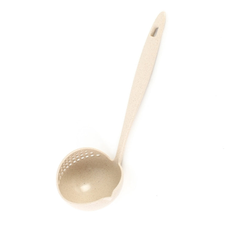 小麥稈湯勺濾網二合一環保餐具火鍋雙用勺濾器，北歐粉，北歐綠，北歐藍，北歐米色