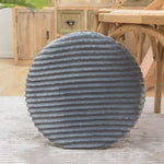 法蘭絨圓形坐墊防塵罩，尺寸：40x40cm，水綠、皮革粉、咖啡色、現金色、深灰、淺灰