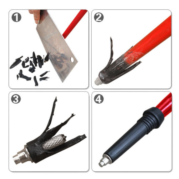 JUNGLELEOPARD 四節彎曲手柄鋁合金登山杖，紅色#52-110cm，黑色#52-110cm，藍色#52-110cm，銀白色#52-110cm