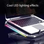 NUOXI Q8 筆記本散熱器液晶屏按鈕可控RGB發光電腦冷卻底座