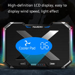NUOXI Q8 筆記本散熱器液晶屏按鈕可控RGB發光電腦冷卻底座