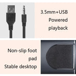 YEEZE A1 多媒體 USB2.0 桌面喇叭迷你電腦筆記型電腦喇叭，白藍、白綠、白紫、白橘、黑藍、黑綠、黑紫、黑橘、電鍍黑金、電鍍白、電鍍黑