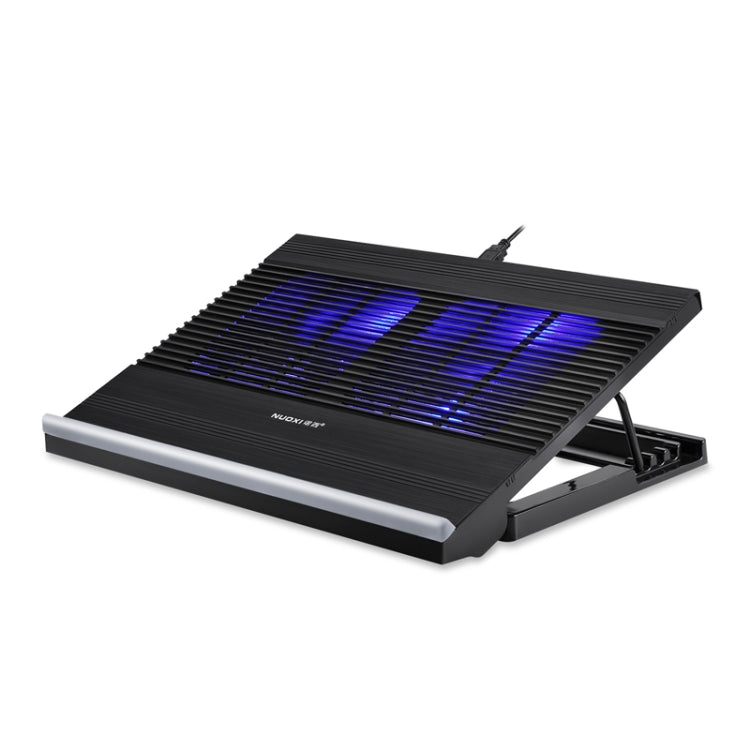 NUOXI T10 筆記型電腦散熱器多檔調整鋁合金支架，黑色，銀色