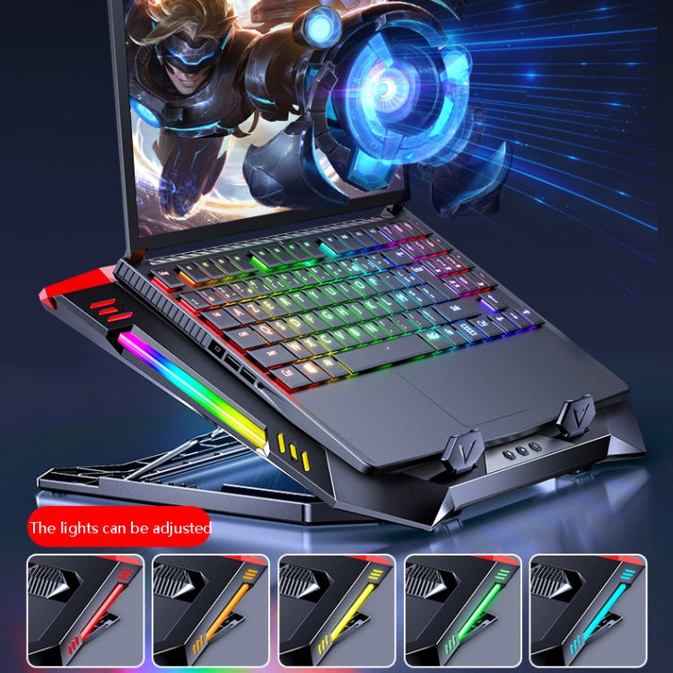 MC X500 筆記型電腦散熱器增高支架散熱底座，黑紅標準版，海藍標準版