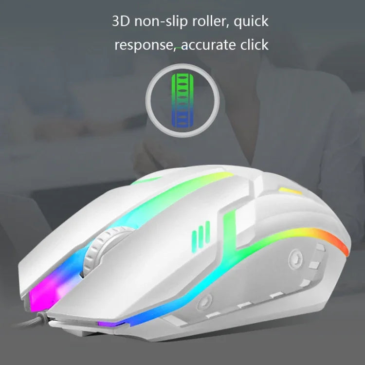 LIMEIDE GTX300 104鍵復古圓形鍵帽 USB 有線滑鼠鍵盤，線長：1.4m，朋克單鍵盤白色，朋克單鍵盤黑色，朋克套裝白色，朋克套裝黑色