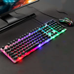 LIMEIDE GTX300 104鍵復古圓形鍵帽 USB 有線滑鼠鍵盤，線長：1.4m，朋克單鍵盤白色，朋克單鍵盤黑色，朋克套裝白色，朋克套裝黑色
