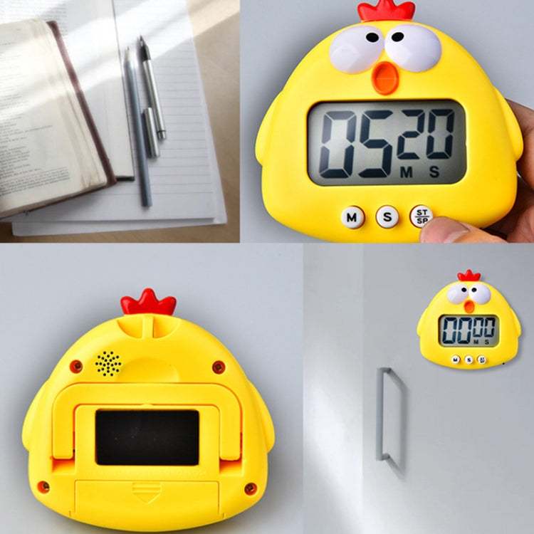 廚房烘焙卡通動物電子計時鬧鐘 學生學習計時器，粉豬，黃雞，綠蛙，粉蛙