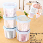 Onion Ginger Garlic Drainage Storage Box Kitchen Vegetable Plastic Storage Box Refrigerator Seal Storage Box, White