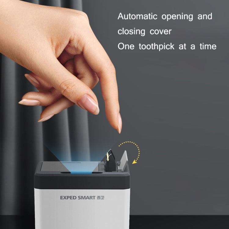 EXPED SMART智能感應自動牙籤盒 家用餐廳電動牙籤架，電池版，USB充電版