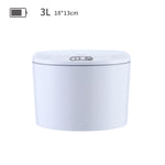 EXPED SMART 桌面智能感應電動收納盒車用辦公垃圾桶，規格：3L 電池版（白色）、3L 電池版（卡其色）、5L 電池版（白色）、5L 電池版（卡其色）、3L USB 充電版（白色）、3L USB 充電版（卡其色）