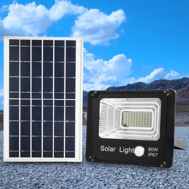 戶外太陽能投光燈遙控感應防水壁燈，50W，80W，120W，150W