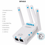 PIX-LINK LV-WR09 300Mbps WiFi 範圍擴展器中繼器迷你路由器，美規插頭，歐規插頭，英規插頭，澳規插頭