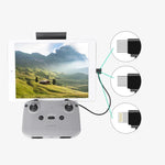 Sunnylife TY-X9304 適用於 DJI Mavic Air 2S / DJI FPV 飛行眼鏡 V2 / Mavic Mini2 / Osmo Pocket 2 手機平板連接線，15cm Type-C 轉 8 Pin 線，15cm Type-C 轉 Micro USB 線，15cm Type-C 轉 Type-C 線，30cm Type-C 轉 8 Pin 線