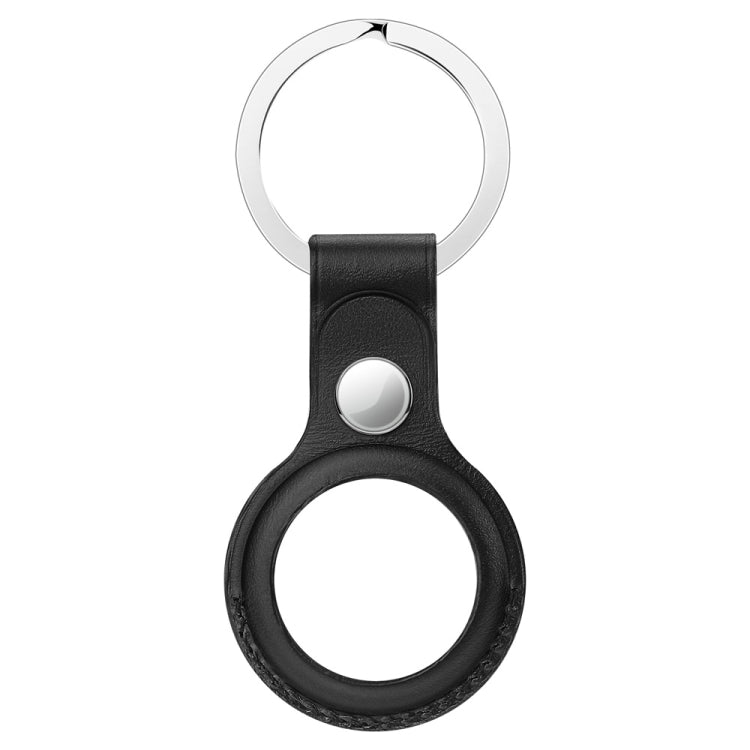 防刮頂層牛皮革保護套附掛扣，適用於 AirTag 第二代 / AirTag 第一代