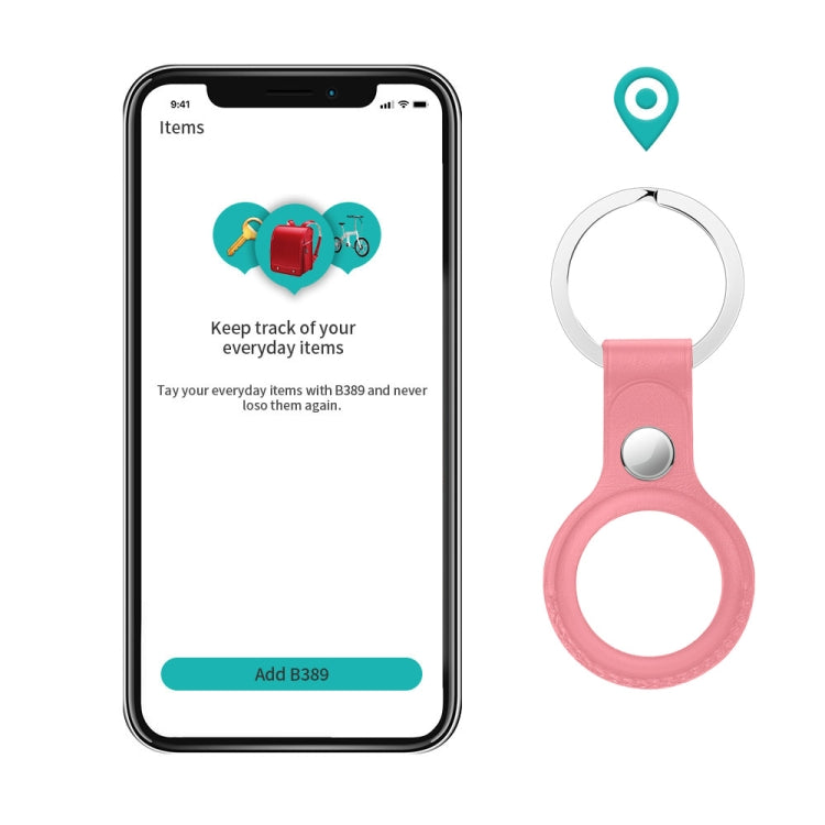 防刮頂層牛皮革保護套附掛扣，適用於 AirTag 第二代 / AirTag 第一代
