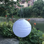 26LM 戶外太陽能白色燈籠吊燈婚禮節慶燈籠庭院裝飾燈